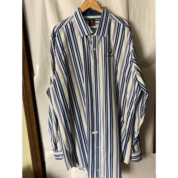 Tailorbyrd Multi Striped Dress Shirt size 4xlt - Picture 1 of 13